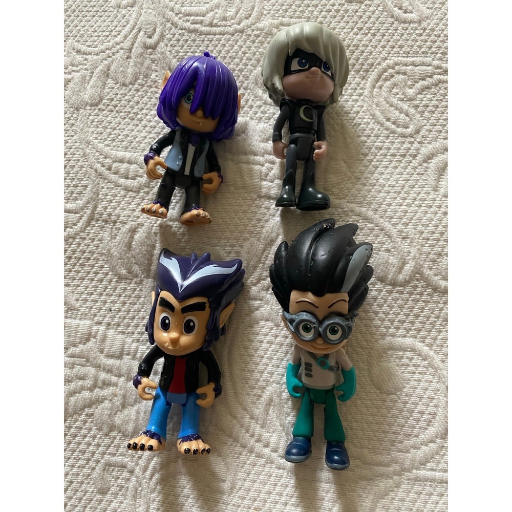 PJ Mask Figures 4 Lot Wolfy Luna Howler Villain Romeo